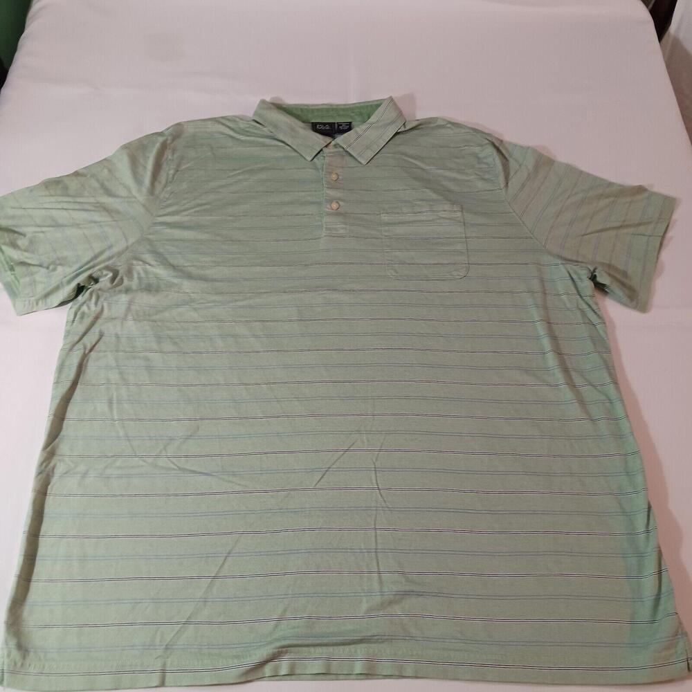 Jos A Bank Traditional Fit Men Green Stripes Short Sleeve Cotton Polo Shirt 4XLT - Picture 6 of 14